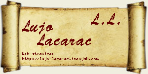 Lujo Laćarac vizit kartica